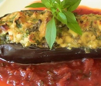 Aubergine farcie de viande