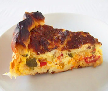 Tarte multicolore aux légumes