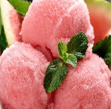 Sorbet à la pastèque et basilic