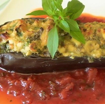 Aubergine farcie de viande